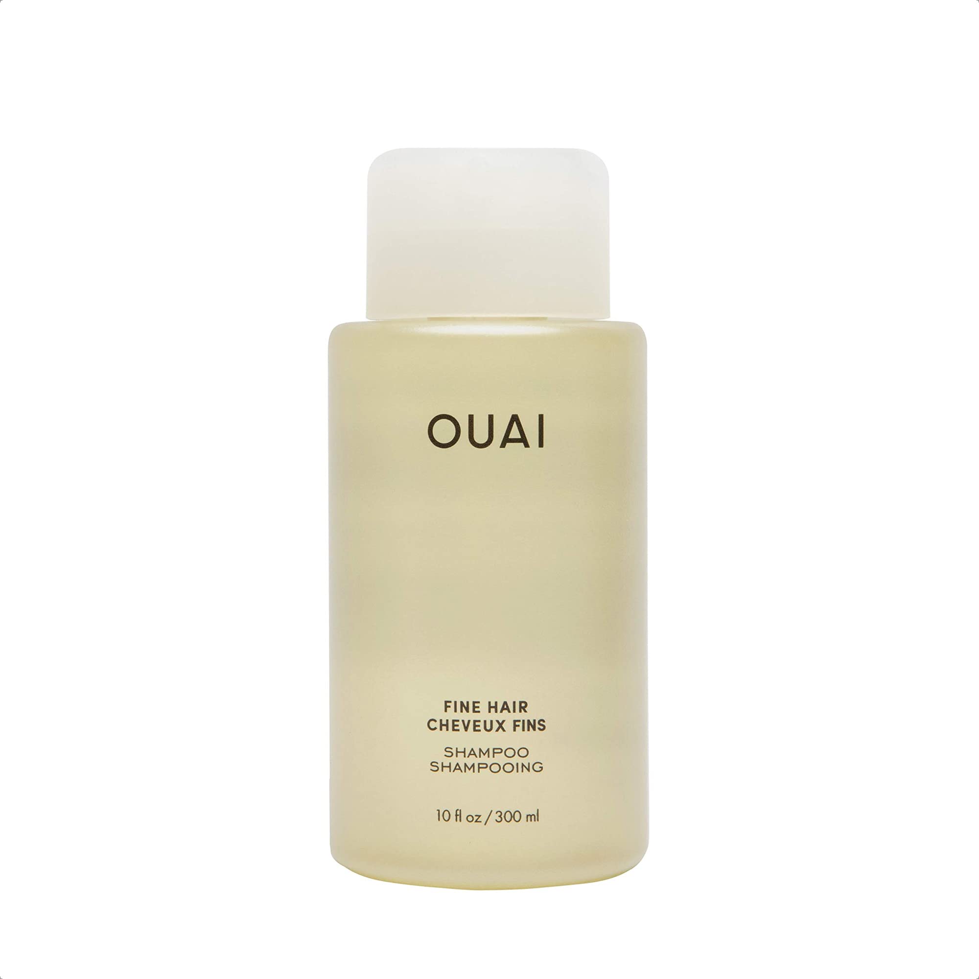OUAI Fine Shampoo - Bring Fine Hair to the Next Level with Strengthening Keratin, Biotin & Chia Seed Oil - Delivers Clean, Bouncy & Voluminous Hair - Free of Parabens, Sulfates & Phthalates - 10 fl oz