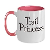 Trail Running Mug White Two Tone Coffee Cup Funny Gift for Off Road Runner Gift for Her Trail Princess