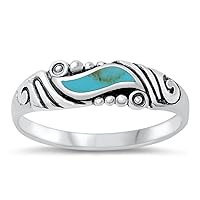 CHOOSE YOUR COLOR Sterling Silver Swirl Ring