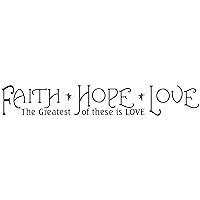 RoomMates RMK1767SS Faith, Hope & Love Quote Peel and Stick Wall Decals