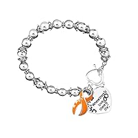 Where There is Love Orange Ribbon Awareness Bracelets – Orange Ribbon Awareness Bracelet for Leukemia Awareness, Kidney Cancer, Multiple Sclerosis, Skin Cancer, Gun Violence Awareness, Fundraising & More!
