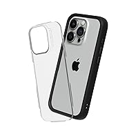 RhinoShield Modular Case Compatible with [iPhone 15 Pro Max] | Mod NX - Customizable Shock Absorbent Heavy Duty Protective Cover 3.5M / 11ft Drop Protection - Black
