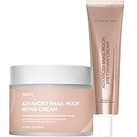 PROOT Snail Mucin Cream and Snail Mucin Eye Cream Bundle | Advanced Snail Mucin 96% Repair Cream and Eye Cream | Snail Mucin Skincare with High Concentrate of Snail Secretion Filtrate