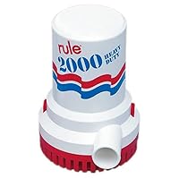 Rule 10, Bilge Pump, 2000 GPH, Non-Automatic, 12 Volt