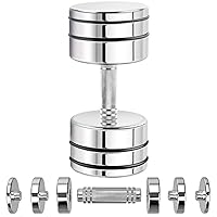 Northdeer Steel Dumbbells Ultracompact & Adjustable Chrome Dumbbell with Foam Handles 5lb 10lb 15lb 20lb 30lb 50lb Home Gym Workout (Choice of Size)