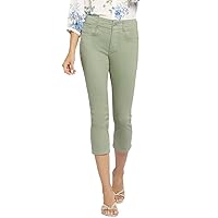 Nydj Womens High-Rise Ami Skinny Capris Hollywood Waistband In English Ivy