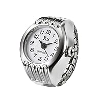 Ring Watch, Vintage Elastic Quartz Finger Watch for Men Women, Make You Cool in The Crowd