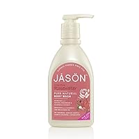 JASON NATURAL PRODUCTS BODY WASH,ROSEWATER SATIN, 30 FZ