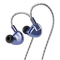 AOSHIDA LETSHUOER S12 Pro in-Ear Headphones 14.8mm Planar Magnetic Driver IEM HiFi Earbud with Silver Plated Single Crystal Copper Cable with 2.5mm/3.5mm/4.4mm Earphone Jack Wired Headset (Blue)