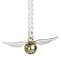 Official Sterling Silver Quiddich Golden Snitch Necklace Pendant - Boxed