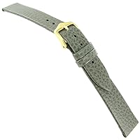 14mm Hirsch Grey Dakota Genuine Leather Unstitched Flat Ladies Watch Band 1780