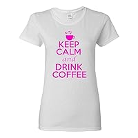 Ladies Keep Calm and Drink Coffee T-Shirt Tee