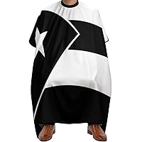 Black Puerto Rico Flag Adult Barber Cape Professional Salon Hairdressing Apron Printed Hair Cutting Cape