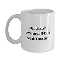 Coffee Mug - Statistics are overrated… 120% of people know that! - Great Gift For Your Friends And Colleagues!