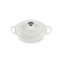 Le Creuset Enameled Cast Iron Signature Braiser, 2.25 qt., White