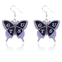 Olivia GUTS World Tour Concert Earrings Acrylic Purple Butterfly Earrings Dangle Olivia Album Inspired Earrings Merch Accessories Gifts for Women Girls Fans Costume Outfits Dress Decor
