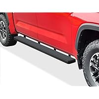 APS Running Boards 6-inch Matte Black Compatible with Toyota Tundra 2022-2024 CrewMax Stainless Steel (Nerf Bars Side Steps Side Bars)