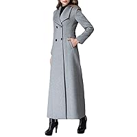 Women's Double-breasted coat cashmere coat Long Trench Coat Woolen coat