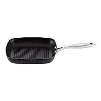SCANPAN Professional 10.5” Square Grill Pan - Easy-to-Use Nonstick Cookware - Dishwasher, Metal Utensil & Oven Safe - Made in Denmark