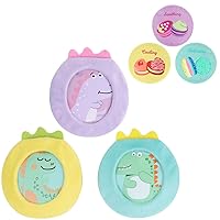 Hilph® Bundle of 3 Kids Ice Pack with Macaron Pattern + 3 Nylon Dinosaur Kids Ice Pack with Cover