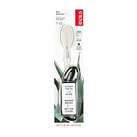 RADIUS Toothbrush Big Brush with Replaceable Head, Left Hand, Soft in Black Sparkle, BPA Free and ADA Accepted, Designed to Improve Gum Health and Reduce The Risk of Gum Disease