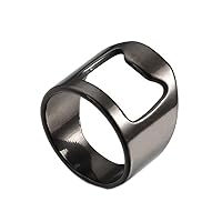 Men's Women's Stainless Steel Simple Bottle Opener Finger Ring