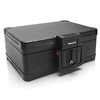 Honeywell Fire and Waterproof Safe with Touchpad Lock, 15.9 X 13.1 X 6.7, 0.24 Cu Ft, Black