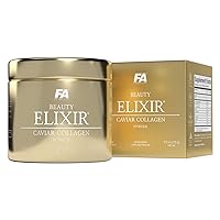 FA Beauty Elixir Caviar Collagen Powder Supplement | Healthy Hair, Skin & Nails | with PEPTAN F, Hyaluronic Acid, Biotin, & Caviar Extract | 30 Servings (Pina Colada)