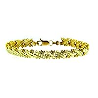 YELLOW GOLD BRACELET - THE BAGUETTE BRACELET - Gold Purity:: 10K, Bracelet Sizes:: 9