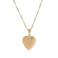24k Gold Plated Romantic Fancy Heart Locket Pendant for Valentine's Day Gift