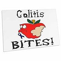 Funny Awareness Support Cause Colitis Mean Apple - Desk Pad Place Mats (dpd-120503-1)