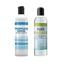 PURE ORIGINAL INGREDIENTS Glycerin & Propylene Glycol Bundle, (8 oz Each) Hypoallergenic, Oderless, Skin Cleansers