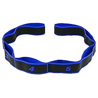 BHUKF Yoga Pull Strap Belt PolyesterLatex Elastic Stretching Band Loop Yoga Pilates Gym Fitness Exercise Resistance Bands (Color : Blue, Size : 1)
