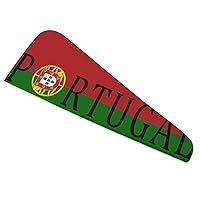 Portugal Soccer Football Microfiber Hair Towel Wrap Absorbent Hair Turban with Button Head Towel to Dry Hair Quickly