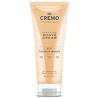 Cremo Coconut Mango Moisturizing Shave Cream, Astonishingly Superior Ultra-Slick Shaving Cream for Women Fights Nicks, Cuts and Razor Burn, 6 Fl Oz