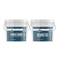 Earthborn Elements Tapioca Starch and Coconut Oil Bundle, 2 Gallon Buckets Each, Baking & Cooking