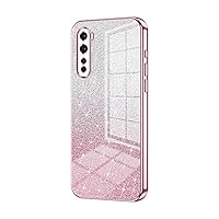 Compatible with OnePlus Nord-N20-5G/A96/Reno 7Z Case,Clear Glitter Electroplating Hybrid Protective Phone Cover,Slim Transparent Anti-Scratch Shock Absorption TPU Bumper Case Slim Case ( Color : Pink