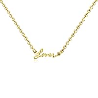 LUTER Lover Necklace, Exquisite Letter Necklace Lover Necklaces for Women Clavicle Chain Necklace Charms for Singer Fans Music Lovers Music Jewelry Wedding Party Birthday (Gold)