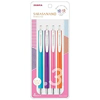 Zebra Gel Ballpoint Pen Sarasa Nano 0.3mm Set of 4 Colors Fun JJH72-4C-YU