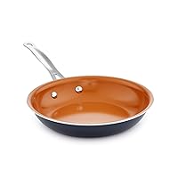 Gotham Steel 11 Inch Non Stick Frying Pan Nonstick Pan with Ceramic Copper Coating for Long Lasting Nonstick Frying Pan Skillet for Cooking with Stay Cool Handle, Oven/Dishwasher Safe, Non Toxic