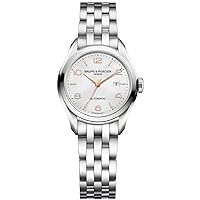Baume & Mercier Clifton Women's Automatic Watch with Silver Dial Analogue Display and Silver Stainless Steel Bracelet M0A10150