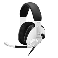 EPOS H3 Closed Acoustic Gaming Headset with Noise-Cancelling Microphone - Plug & Play Audio - Around The Ear - Adjustable, Ergonomic - for PC, Mac, PS4, PS5, Switch, Xbox - White