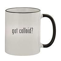 got colloid? - 11oz Colored Handle and Rim Coffee Mug, Black