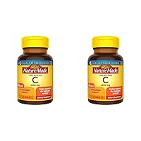 Vitamin C 1000 mg Time Release Tablets with Rose Hips, 60 Count to Help Support The Immune System (Pack of 2)