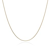 Sterling Silver Italian Thin Snake Chain Necklace for Pendants, Size and Metal Options