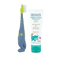 Dr. Talbot's Toddler Training Toothbrush and Naturally Inspired Kids Toothpaste with Citroganix - 1.6 oz - Fluoride-Free Toothpaste and Toddler Toothbrush - 6+ Months - Dinosaur