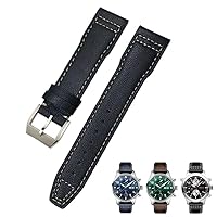 21mm 20mm Cowhide Leather Watchband Fit for IWC Pilot's Watches Portugieser Bracelets Blue Watch Strap Accessories Men tool