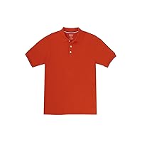 French Toast Boys Short Sleeve Pique Polo Shirt (Standard & Husky), Black, 10