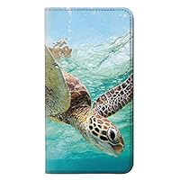 RW1377 Ocean Sea Turtle PU Leather Flip Case Cover for Samsung Galaxy J3 (2018), J3 Star, J3 V 3rd Gen, J3 Orbit, J3 Achieve, Express Prime 3, Amp Prime 3
