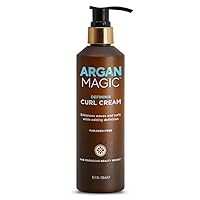 Defining Curl Cream - Enhances Waves and Curls While Adding Definition | Conditions, Detangles, and Reduces Frizz | Paraben Free (8.5 Ounce / 250 Milliliter) ARGAN MAGIC Defining Curl Cream - Enhances Waves and Curls While Adding Definition | Conditions, Detangles, and Reduces Frizz | Paraben Free (8.5 Ounce / 250 Milliliter)